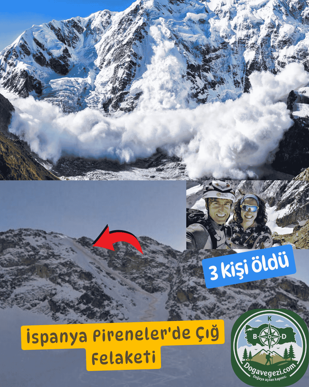 İspanya Pirenelerde Çığ