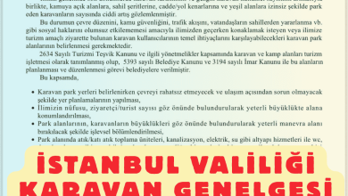 İstanbul Valiliği Karavan Genelgesi